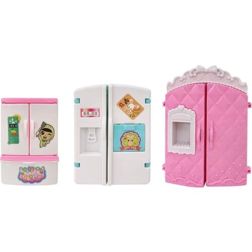 425F 4-5inch Classic Miniature Refrigerator Model Dollhouse Accessories Role-Play Toy
