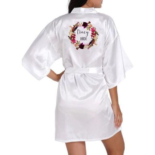 Best Friends Wedding Satin Dressing Gown Satin Robe Pajamas Wedding Bridesmaid Gifts Bridal Party Robes