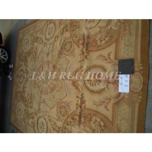 Free shipping 8'x10' French Aubusson weave rug hand woven carpet original oriented rug royal style