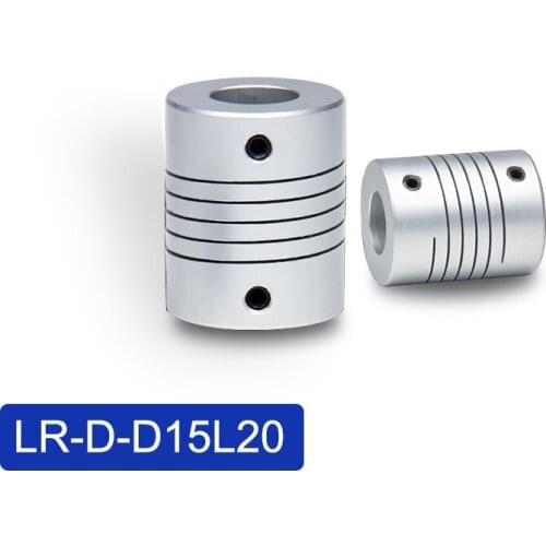 LONGWE D15L20 D19L25 D25L30 Keyed Aluminum Motor Shaft Coupler Spiral Coupling for Encoder