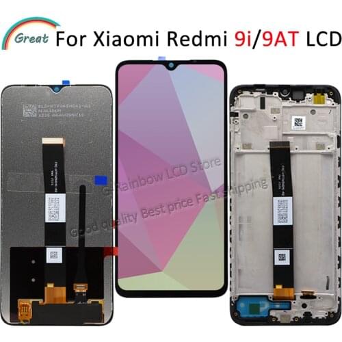 Pantalla For Xiaomi Redmi 9AT M2006C3LVG Display With Frame Touch Panel Screen Digitizer tela For Redmi 9i M2006C3LI LCD