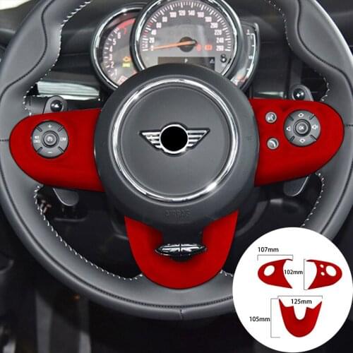 For BMW MINI F F54 F55 F56 F57 F60 2014-2020 Alcantara Suede Steering Wheel Panel Strip Cover Car Trim Stickers Accessories