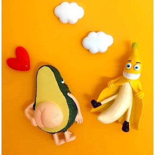 Simulation Funny Fruit Fridge Magnet Cute Pegatina Nevera Наклейка На Холодильник Imanes Para El Refrigerad자석 Magneti Home Decor