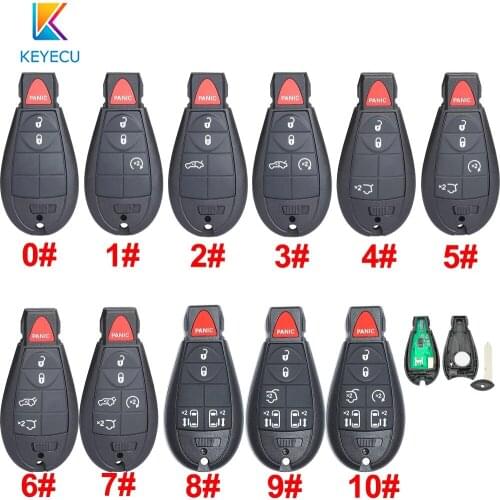 Keyecu Smart Remote Car Key 2/3/4/5/6/7 Buttons 433MHZ ID46 PCF7941 Chip for Chrysler Town & Country for Jeep for Dodge Magnum