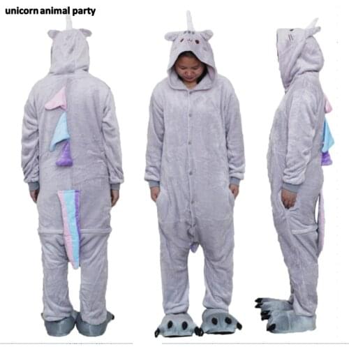 Kigurumi Onesies halloween Christmas Men women Cosplay Black sheep bear unicorn Pyjamas costumes carnival costume hoodies Party