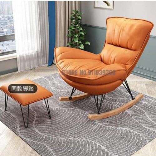 Nordic net red rocking chair lazy leisure lounge chair household light luxury rocking chair living room nap balcony single sofa