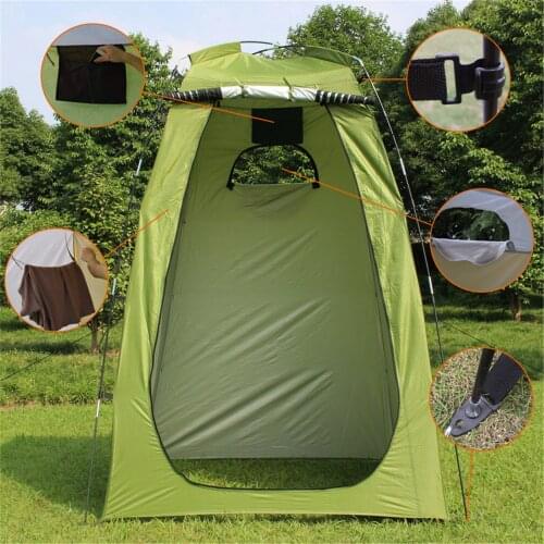 Easy Set Up Portable Outdoor Shower Tent Camp Toilet Rain Shelter For Camping And Beach Portable Pop Up Privacy Bathing Camping