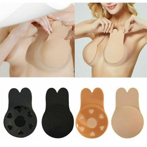 Latest Rabbit Strapless Backless Bra Lift Bra Sticky Pasties Breast Pasty Lifting Nipple Cover Rabbit Strapless Bra 1 Pairs