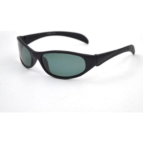 Fashion Retro Matte Black Wrap Sunglasses for Women Men Goggle Eyeglasses HD Sport Sunglasses Black Green Lens Spectacles L3