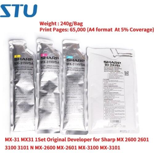 MX-31 MX31 1Set 4PCS 240g/Bag CMYK Original Developer for Sharp MX 2600 2601 3100 3101 N MX-2600 MX-2601 MX-3100 MX-3101