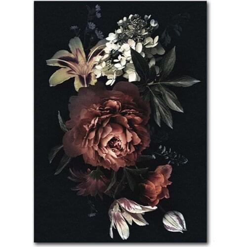 Peony Flower DIY Cross Stitch Embroidery 11CT Kits Needlework Craft Set Cotton Thread Printed Canvas Home Decoration New Sell