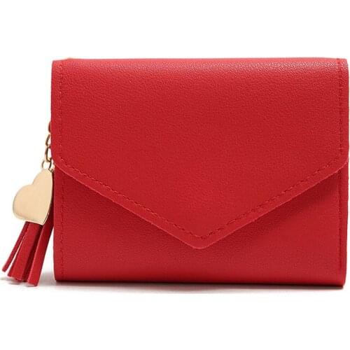 New Tassel Women Wallet Small Cute Wallet Women Short Leather Women Wallets Zipper Purses Female Purse Clutch Carteira Feminina