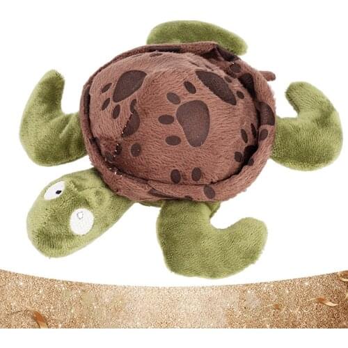 Pet Puppy Squeaky Toy Plush Interactive Soft Stuffed Creative Turtle Shape Dog Toy Puppy Chewing Toy Dog Favors Pet Supplies