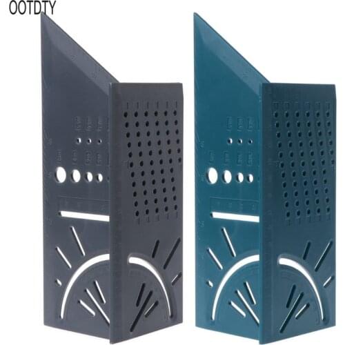 Plastic Woodworking 3D 90 Degrees Multifunctional Square Gauge Angle Protractor Over T-Type Ruler Angle Mitre Angle Measuring Ru