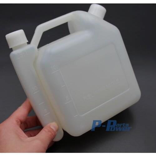 2-Stroke Fuel Petrol Oil Mixing Bottle 25:1/50:1 Chainsaw Strimmer 1 Litre NEW