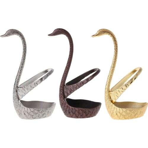 Utensils Tableware Dinnerware Swan Base Spoon Fork Holder Wedding Party Decor