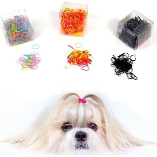 Pet hairdressing hair band rubber bands about 500 pieces per box