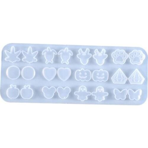 Crystal Epoxy Resin Mold Ear Studs Silicone Mould DIY Crafts Jewelry Earring Making Tool
