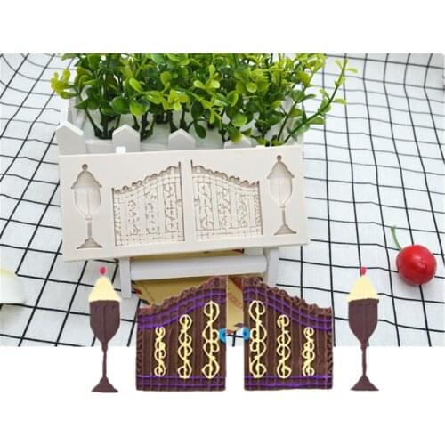 Luyou 1pc Silicone Mold Door And Candle Fondant mold Cake Decorating Tools 3D Silicone Cake Tools Chocolate Mold FM752