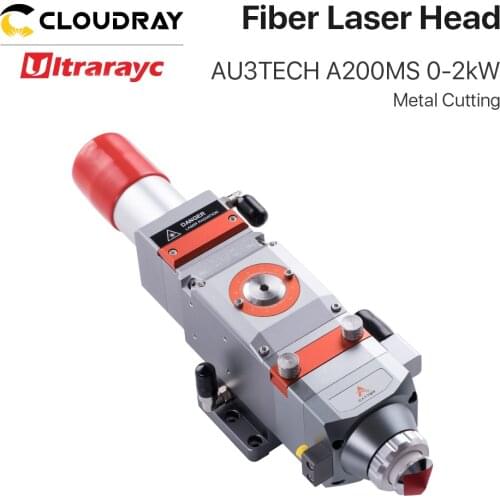 Cloudray AU3TECH Fiber Laser Cutting Head A200MS with D30 Lens Group Design Max Power 2kW for Metal Cutting Fiber Machine