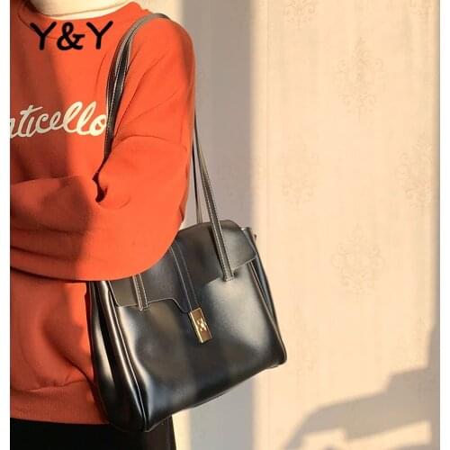 Y&Y Large Women Tote Bags New Retro Shoulder Bags Casual Bag Commuter Bags for Men and Women Minimalist Designer Handbags