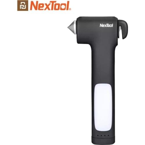 Youpin NexTool Multifunctional Survival Hammer Car Window Breaker USB Recharging Power Bank Car Emergency Lamp Survival Tool