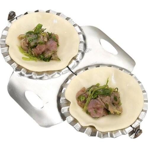 1pc Creative Double Hole Dumpling Mold Stainless Steel Dual-Mold Non-Stick Dumpling Maker Dumpling Tools Accessories