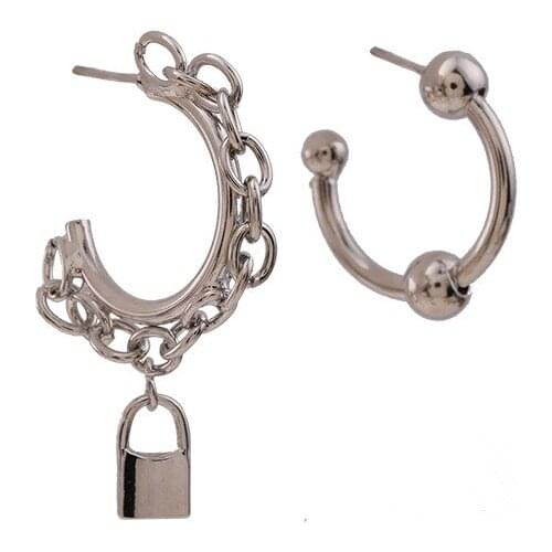 10 pair /lot jewelry fashion jewelry metal chain lock earrings