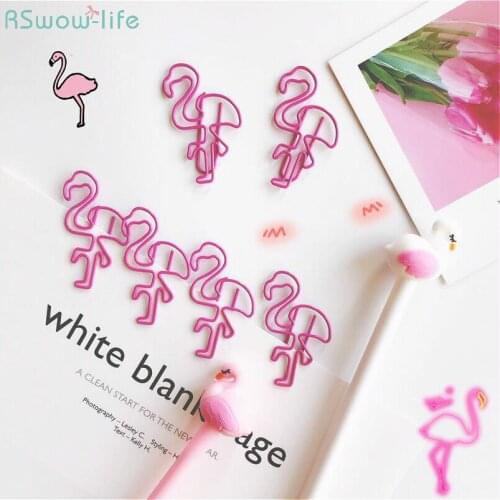 10PCS Cartoon Creative Special-Shaped Paper Clip Needle Simple Office Rotary Needle DIY Bookmark Student Pink Lovely Decoration