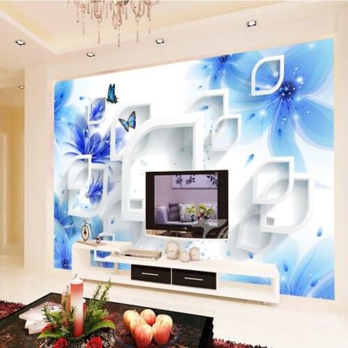 Beibehang papel de parede Fantasy Flowers 3D TV backdrop 3D angel wall papers home decor manchester city 3d floor tiles