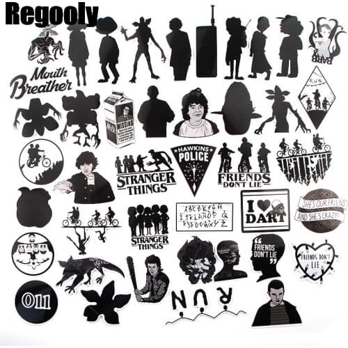 42pcs Stranger Things Anime Children Scrapbooking Stickers Waterproof PVC Skateboard Guitar Suitcase Funny Graffiti Kids Toy