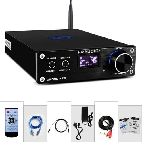 AK4113 decoding Bluetooth 4.2 STA326 80W+80W Remote Control Input USB/Coaxial/Optical HiFi 2.0 Pure Digital Audio Amplifier