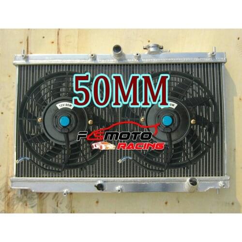 Aluminum Radiator + Fan For Honda Accord CB 1990-1993 Prelude BB F22/H23 1992 - 1996 Manual 2.2L L4 1991 1994 1995 92 93 94 95