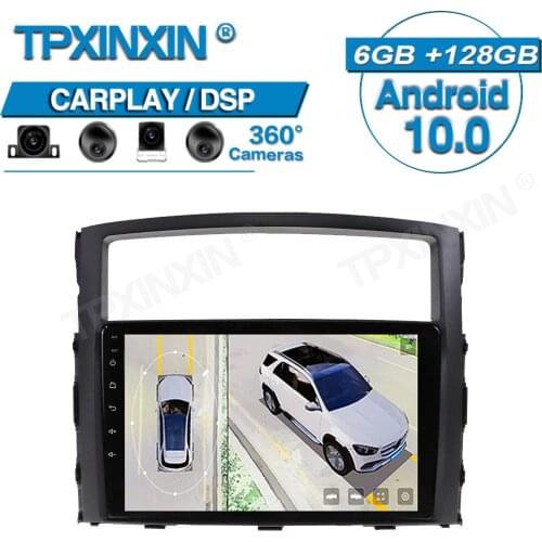 Android 10 For Mitsubishi Pajero 2006-2011 360 HD Auto Surround View Camera Car Multimedia Player Stereo Radio GPS Navigation