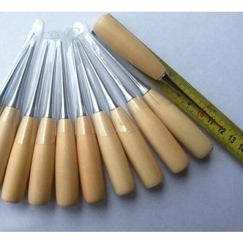 Free Shipping 200PCS Professional Leather Wood Handle Awl Tools For Leathercraft Stitching Sewing SN3485