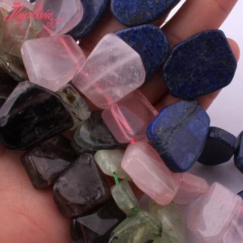 Freeform Irregular Lapis Lazuli,Crystal Beads Natural Stone Beads For DIY Necklace Bracelets Jewelry Making 15" Free Shipping
