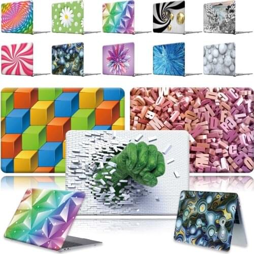 For Apple MacBook 13.3 A1369 A1466 Pro Retina 16 A2141/ Air A2179 A1932/11 12 13 15 16 3D art Laptop Anti-Scratch case cover