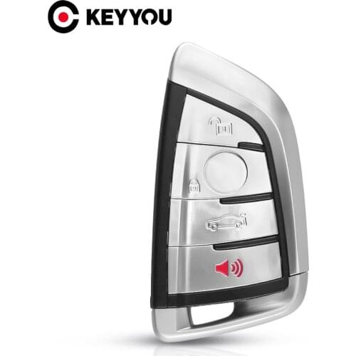 KEYYOU For BMW Smart Card Key Shell 4 Buttons Replacement Car Key Case For BMW X5 X6 F15 X6 F16 G30 7 Series G11 X1 F48 F39