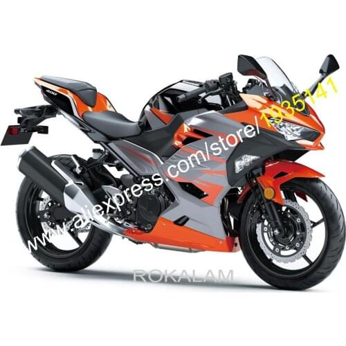Moto Cover For Kawasaki Ninja 400 2018 2019 2020 Ninja400 18 19 20 Orange Black Silver Motorbike Fairing (Injection molding)