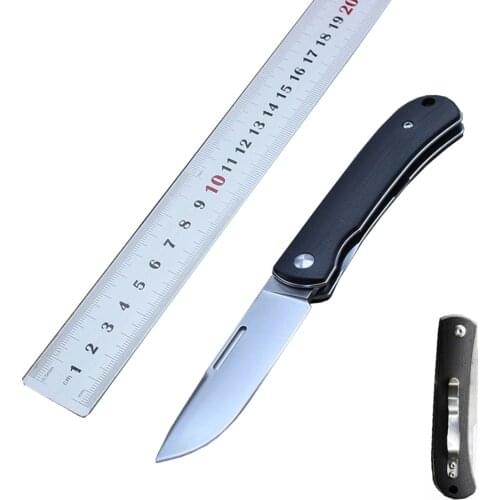 D2 Folding Knife Portable Outdoor Knife Wilderness Adventure Self-defense Knife Camping Pocket Folding Pocket Knife