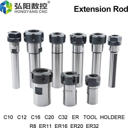 CNC Milling Tool Holder Extension Rod Spindle Straight Shank Extension Rod A Type UM Type ER20 25 32 Milling Cutter Collet Chuck
