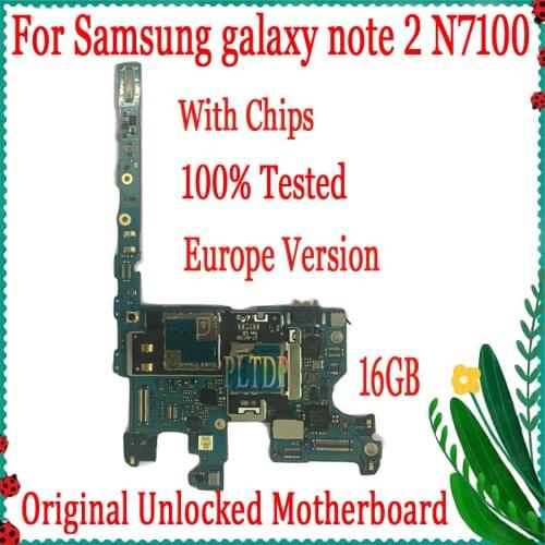 For Samsung Galaxy Note2 Motherboard N7100 Disassemble Logic Board For Galaxy Note 2 N7100 Mainboard With Full Chips,100% Tested