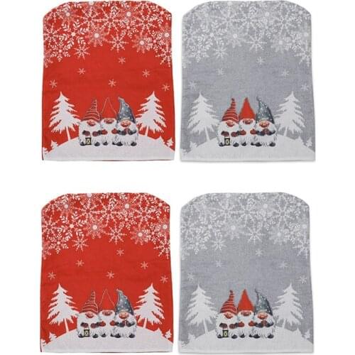 4Pcs Christmas Chair Covers Christmas Dinner Chair Back Covers Table Party Decor New Year Party Supplies