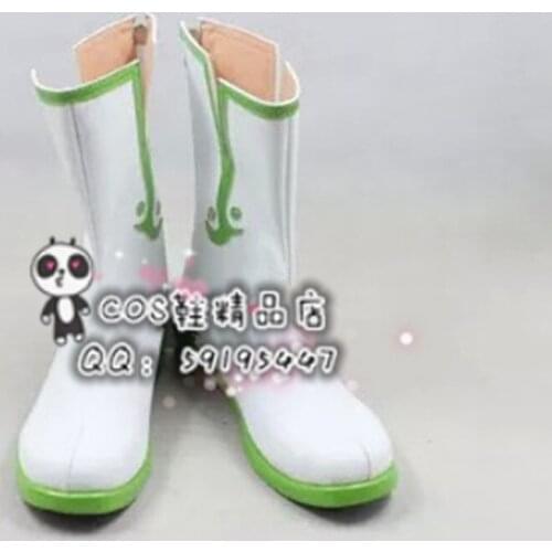 Hoozuki no Reitetsu Hakutaku White Short Small Cosplay Shoes Boots X002