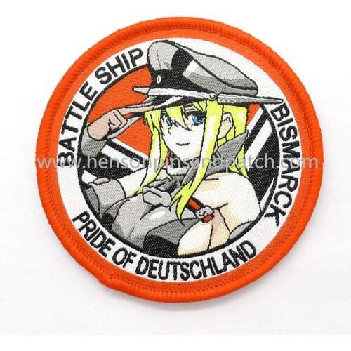 Custom beautiful girl complex patch with hook and loop backing