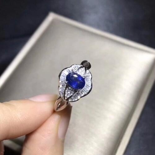 Natural sapphire ring, beautiful color, exquisite workmanship, good quality, 925 silver recommended