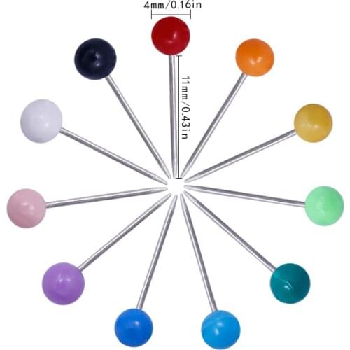 MIUSIE 100pcs/Set New Office Thumbtacks Cork board Push Pins Metal Pin Office&School Supplies Wall Nails Photo Wall Studs