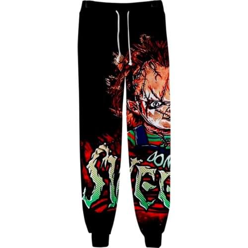 Seed Of Chucky Sweatpants Men Fitness 3D Printed Ghost Doll Joggers High Street Harem Pants Horror Movie Mens Trousers Clothing