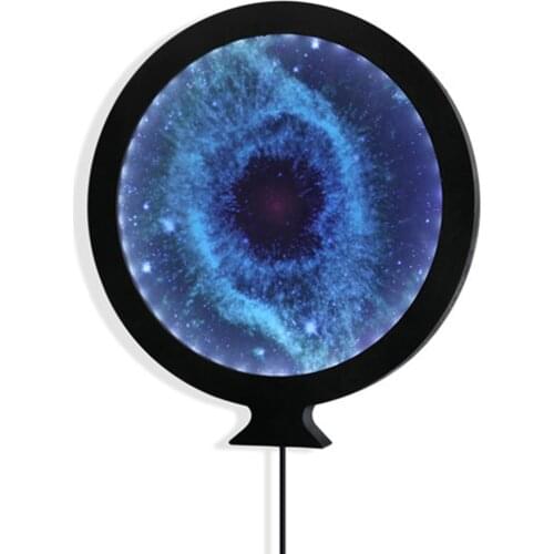 Table Lamps For Bedroom Acrylic Decorative Round Wall Mirror Halloween Earth Starry Sky Sun Night Lamp Led Mirror Bathroom Decor