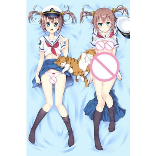 High School Fleet anime Haifuri sexy Akeno Misaki & Shiro-chan pillow cover Haisukuru Furito Dakimakura body Pillowcase